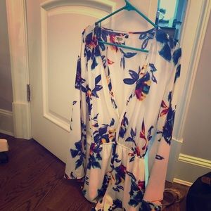 Show me your mumu floral long sleeve romper